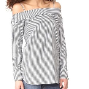 GUEST EDITOR Off Shoulder Stripes Blouse NWT